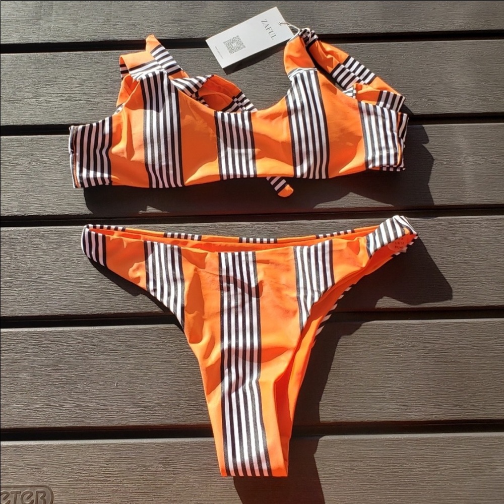 Tie Back Striped Bikini